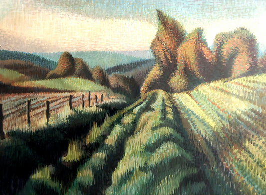 Wunderschöne und hügelige Landschaft