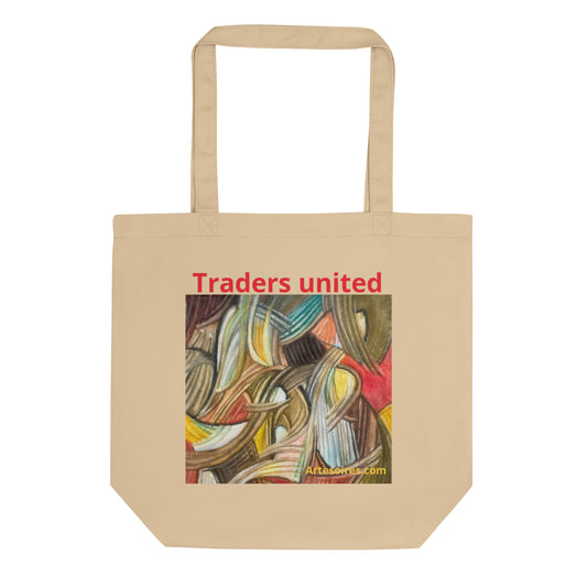 Tote bag organic cotton with greetings to traders