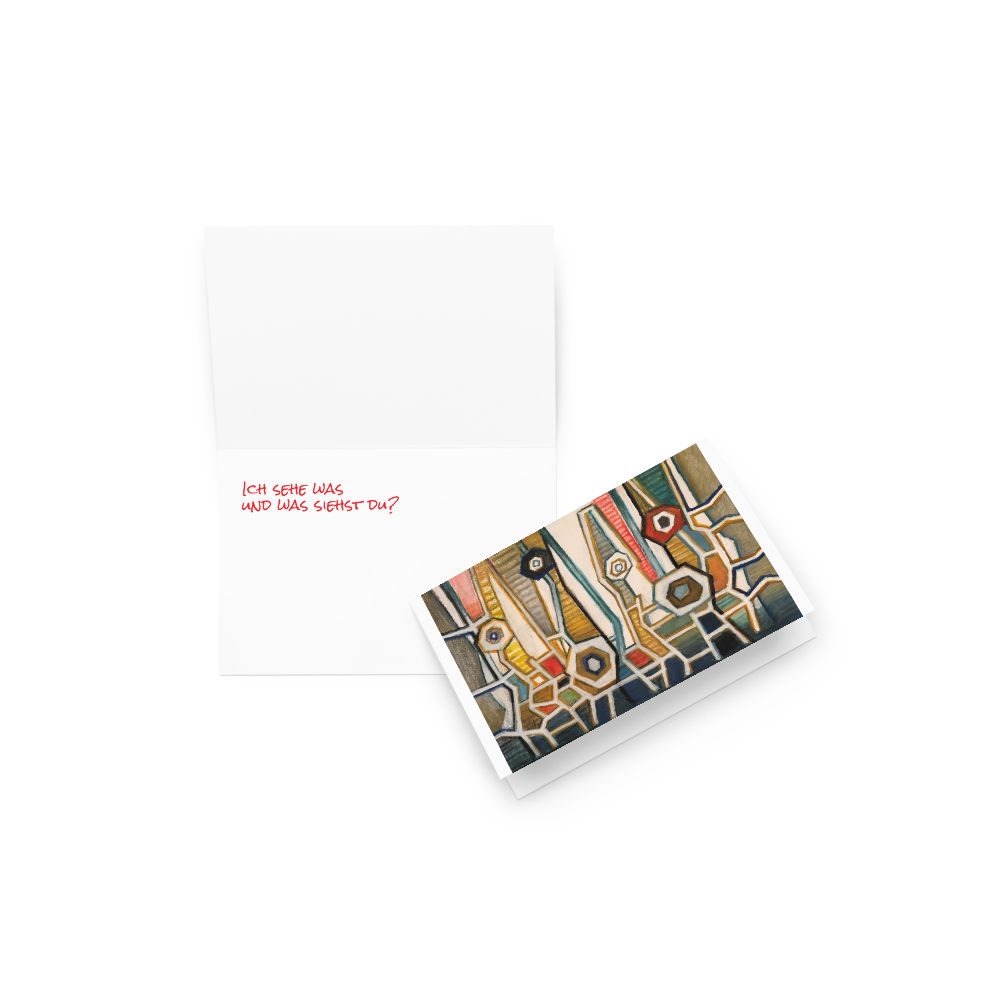 Grußkarte mit Aufschrift